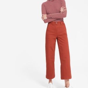Everlane Wide-leg Cropped Pant in Rust